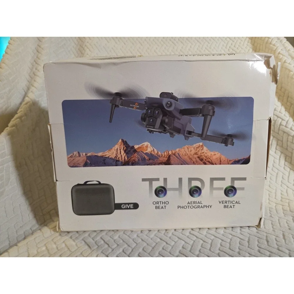 Three 4K Dual HD Camera Two RC Way Foldable Black Drone NO. K6 Max